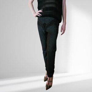 MICHI Charcoal Mesh Leggings with Structured Top🍁 Made in Canada